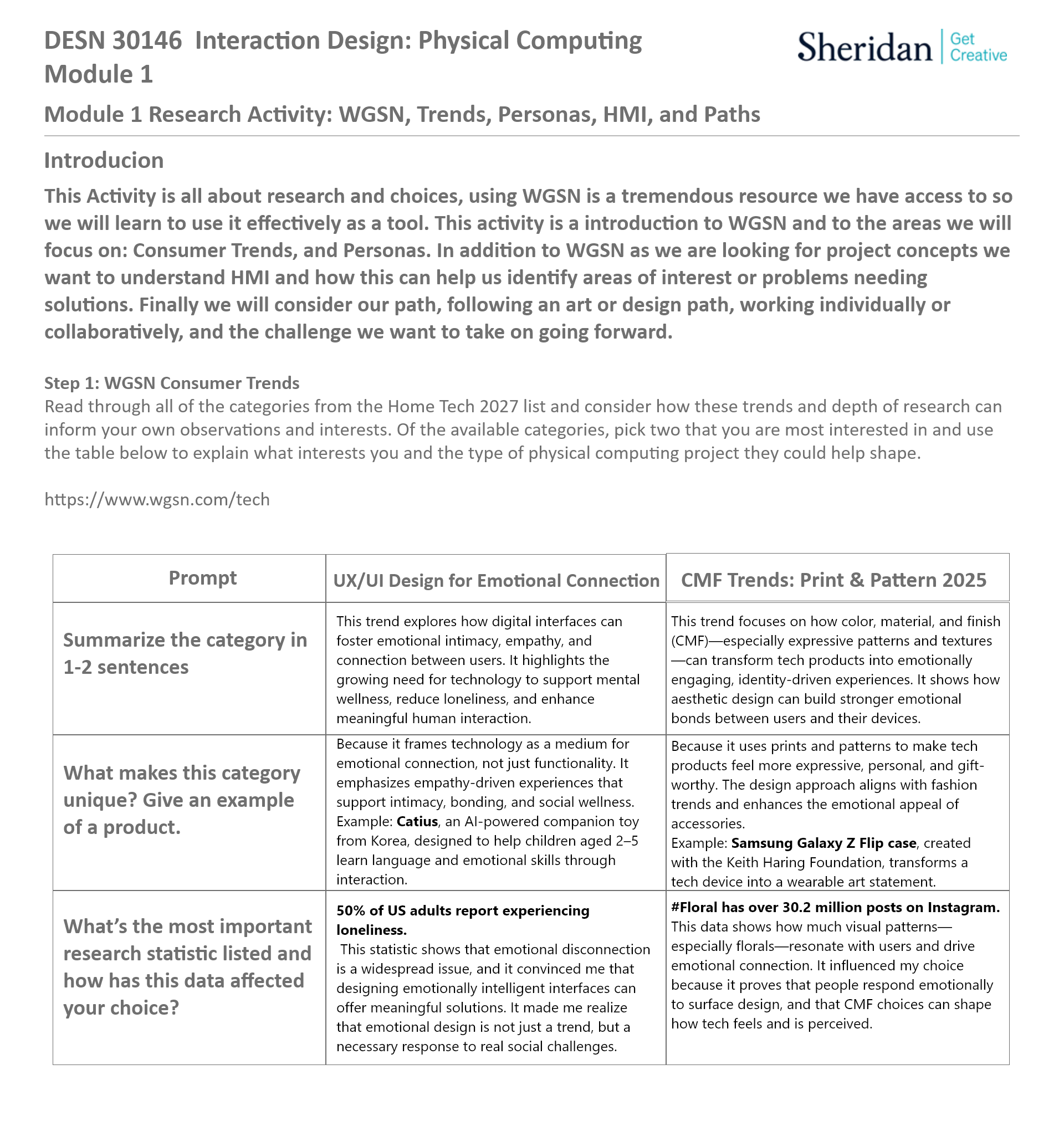 WGSN Consumer Trend Research